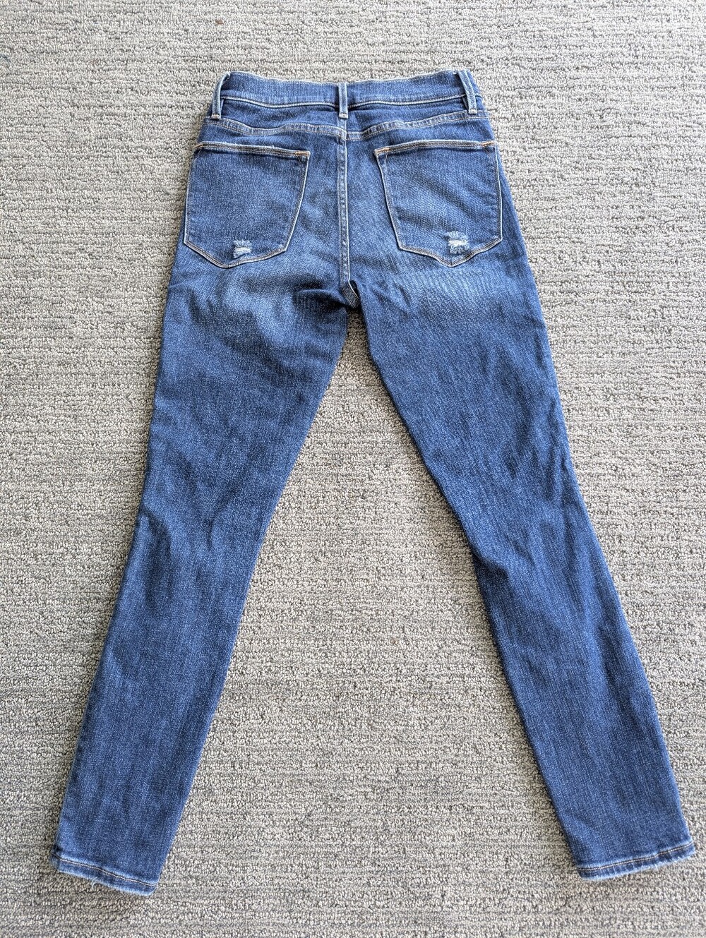 FRAME Le High Skinny Jeans Women 26 Clyde Distressed Medium Wash Denim - Picture 5 of 13